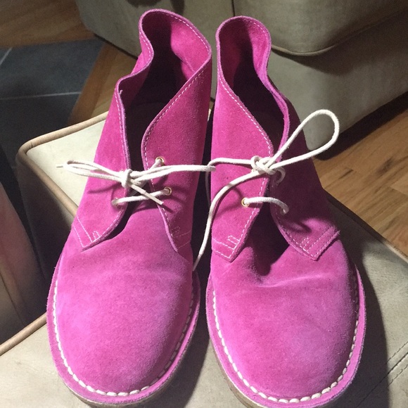 pink chukka boots